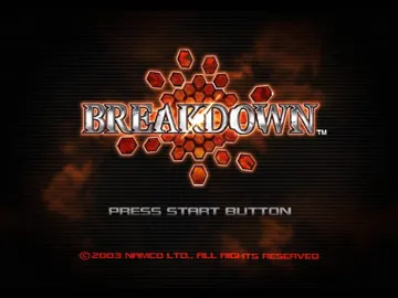 Breakdown (USA) screen shot title